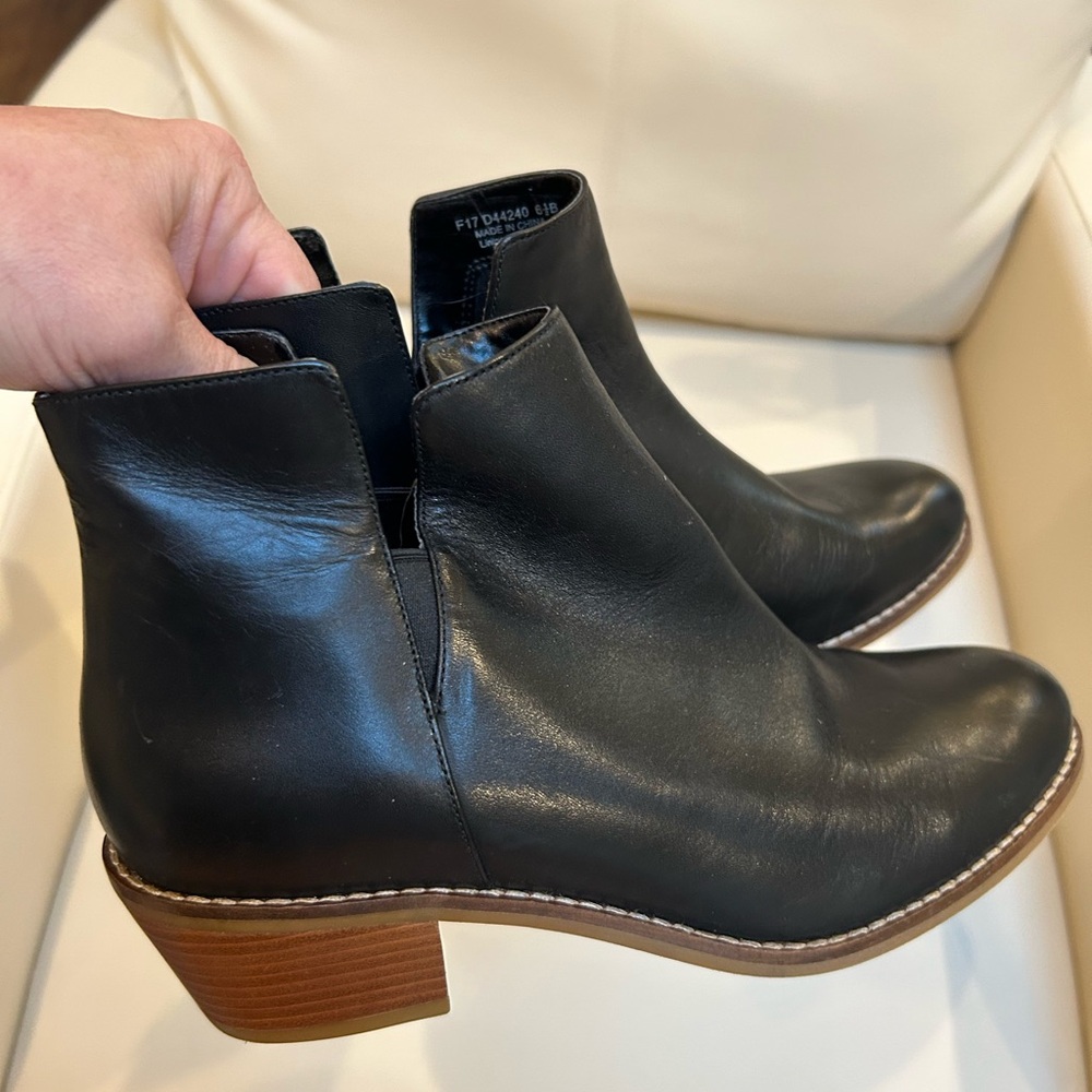 Cole Haan Black Leather Ankle Booties